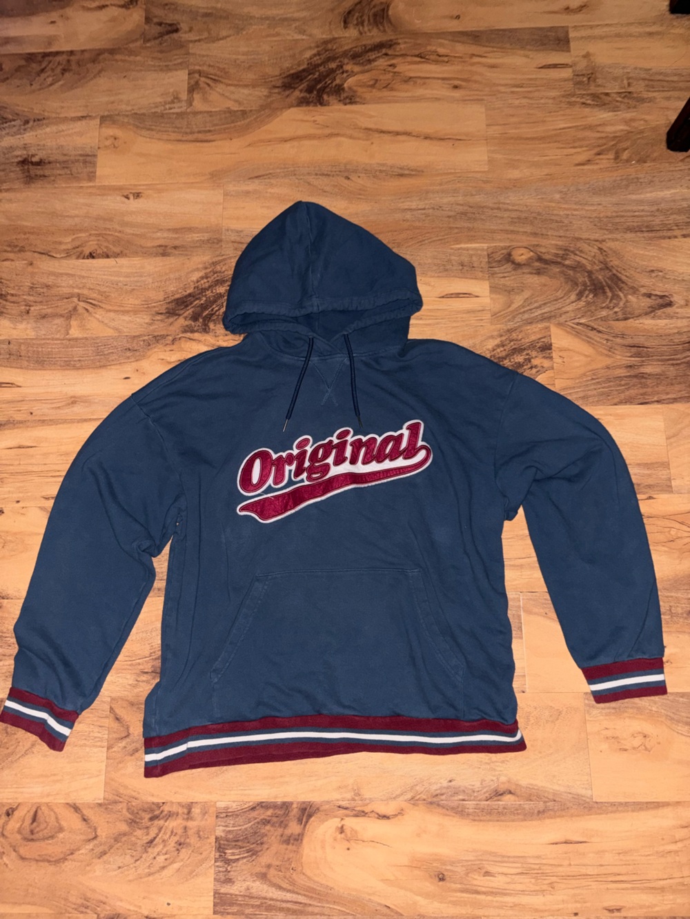 Original Use Navy Crewneck Sweater with Red Script